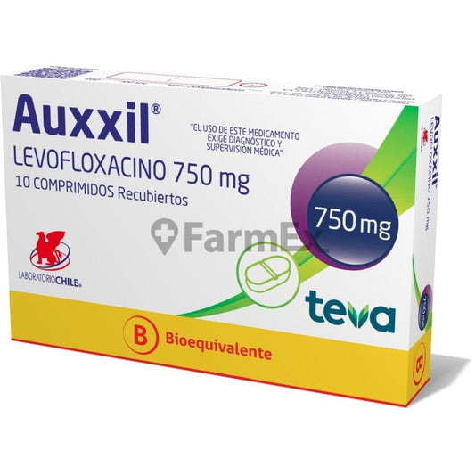 Auxxil 750 mg x 10 comprimidos LAB. CHILE 