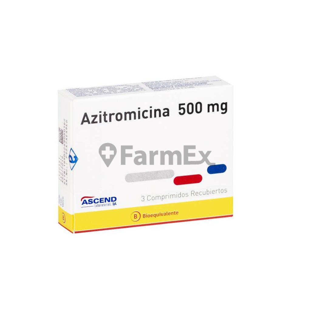 Azitromicina 500 mg x 3 comp ASCEND 