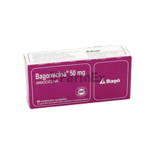 Bagomicina 50 mg x 60 comprimidos Recubiertos BAGO 