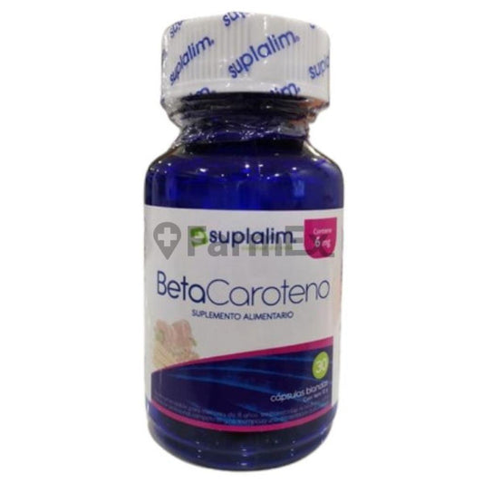 Betacaroteno 6 mg x 30 comprimidos Suplalim 
