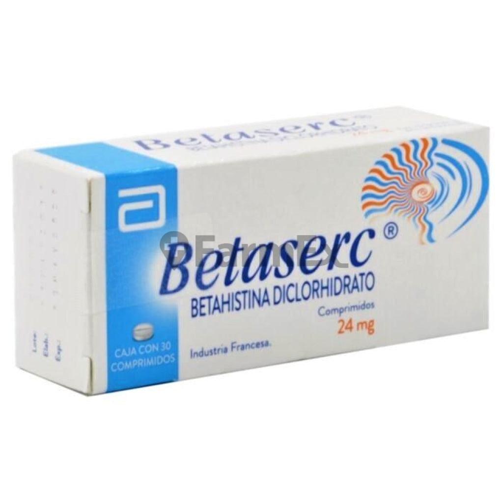 Betaserc betahistina 24 mg x 30 comprimidos (Vencimiento Septiembre 2021) ABBOTT-RECALCINE 