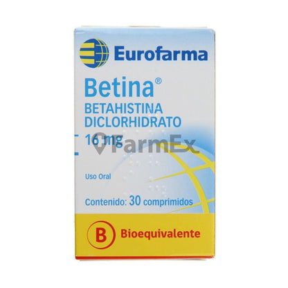 Betina 16 mg x 30 comprimidos "Ley Cenabast" EUROFARMA 
