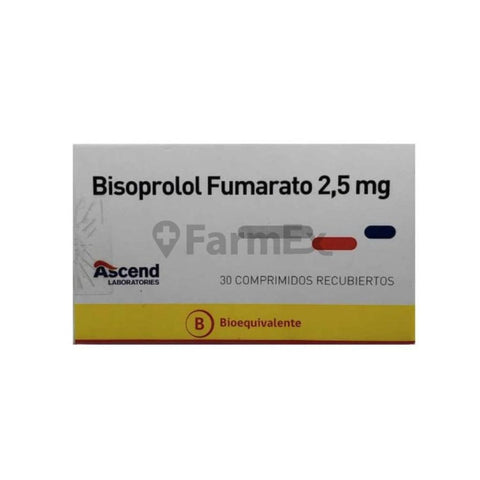 Bisoprolol Fumarato 2.5 mg x 30 comprimidos