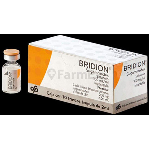 Bridion  Sugammadex 200 mg / 2 mL x 10 viales