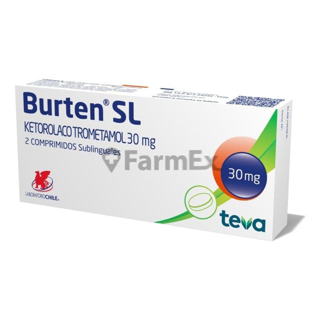 Burten SL 30 mg x 2 Comprimidos Laboratios Chile 