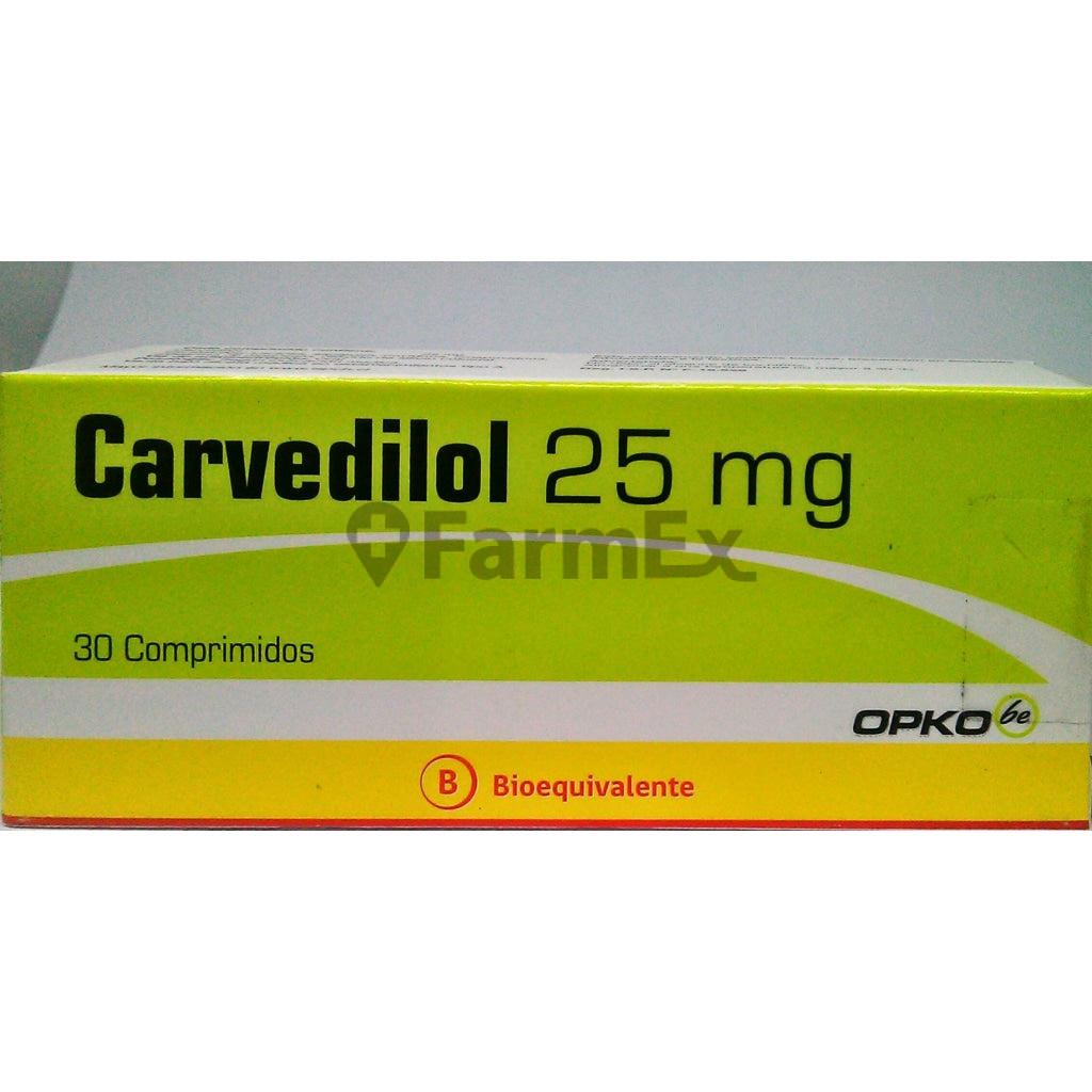 Carvedilol 25 mg x 30 comprimidos