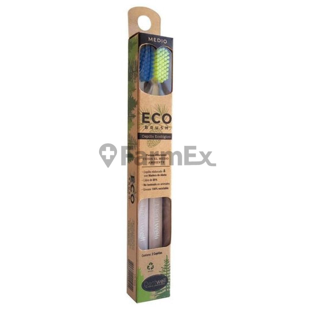 Cepillo dental ecológico Medio "Eco Brush" x 2 unidades Dentwell 