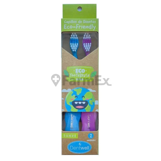 Cepillos Dentales "Eco-Friendly" Suave x 2 unidades Sentwell 