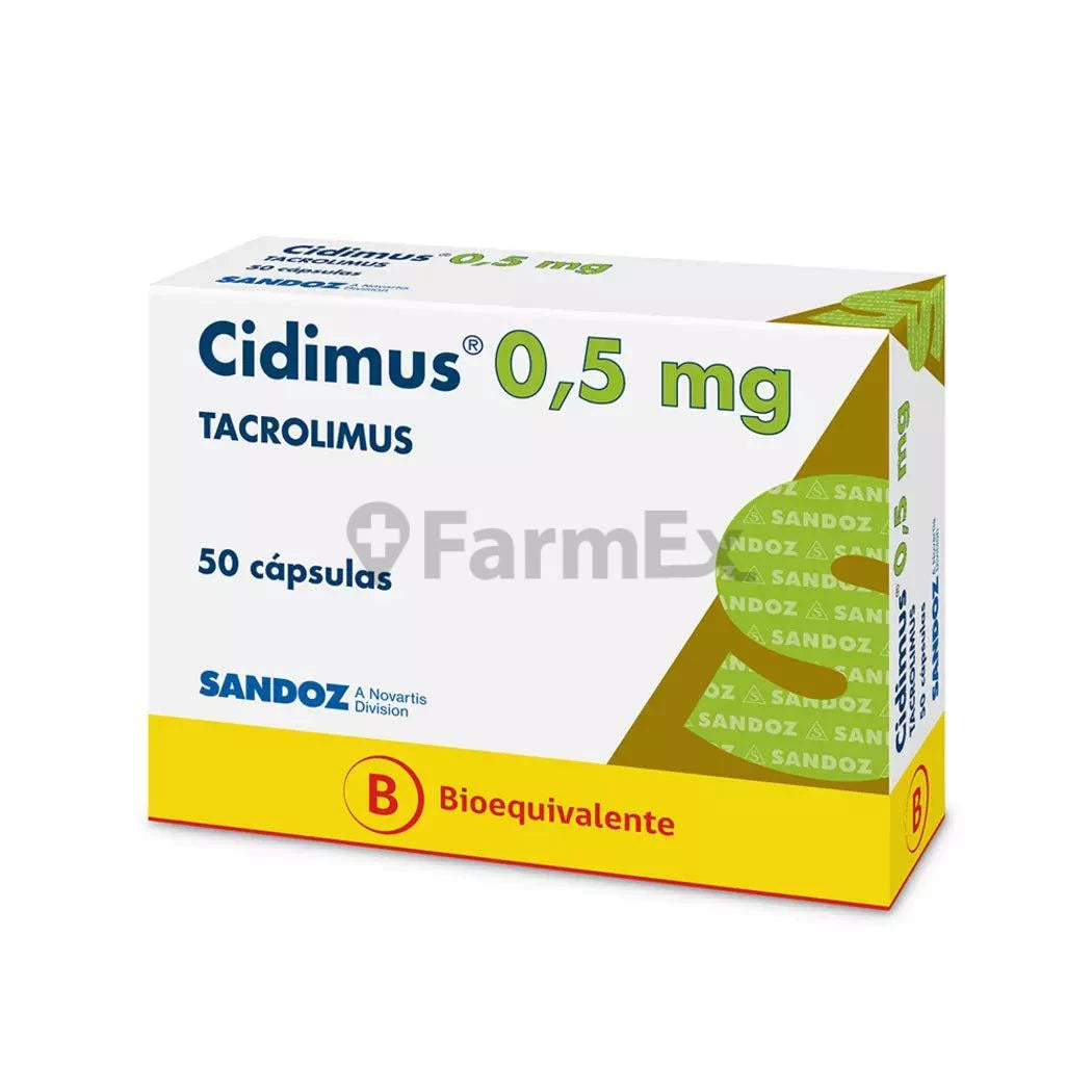 Cidimus 0,5 mg x 50 cáps "Ley Cenabast" sandoz 