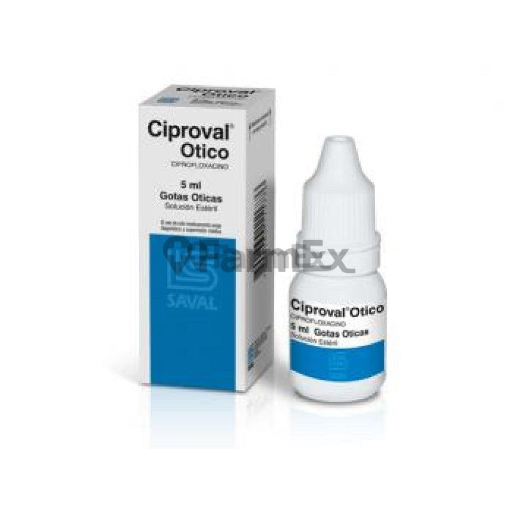 Ciproval Ciprofloxacino 0,3% Solución Otológica x 5 mL
