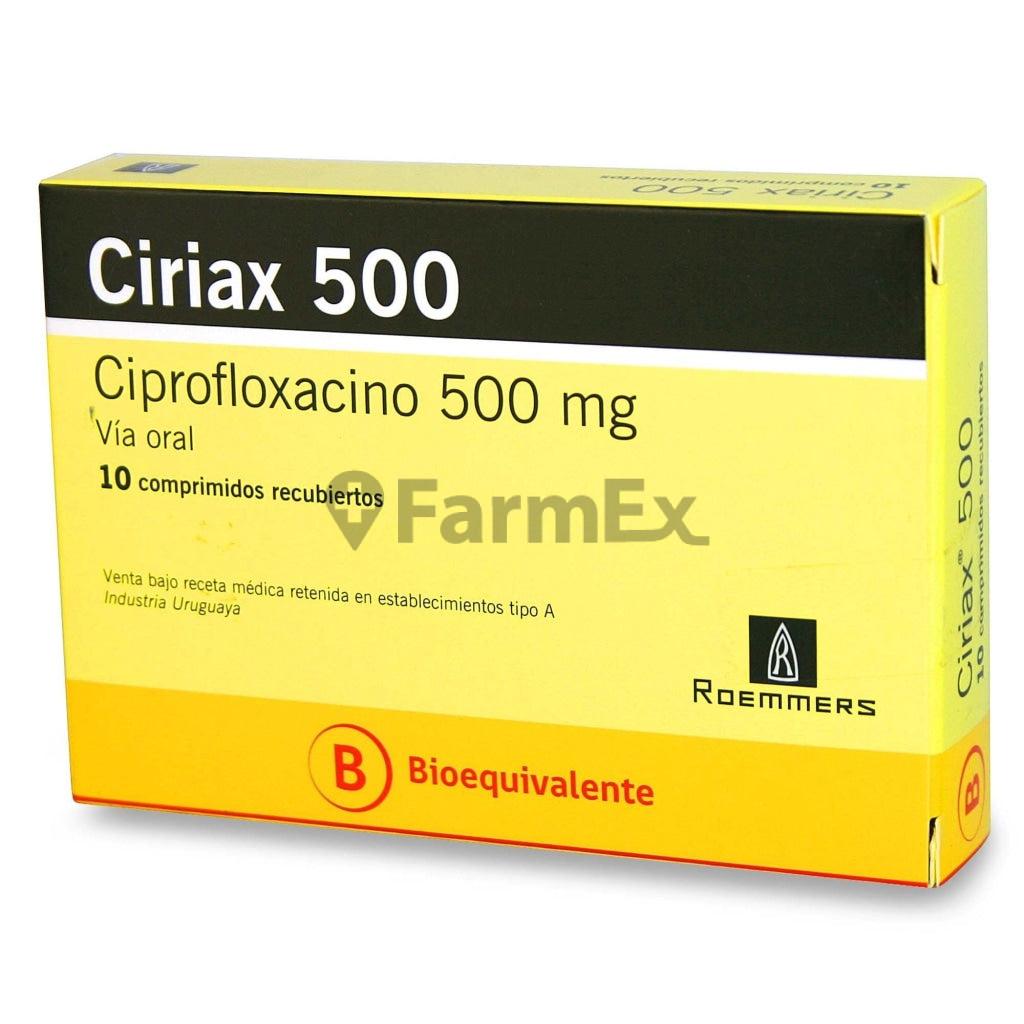 Ciriax Ciprofloxacino 500 mg x 10 comprimidos