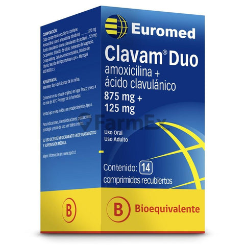 Clavam Duo 875 mg / 125 mg x 14 comprimidos