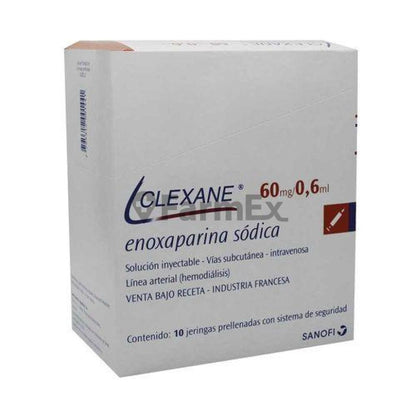 Clexane 60 mg / 0.6 ml x 10 Jeringas prellenadas "Ley Cenabast" SANOFI 
