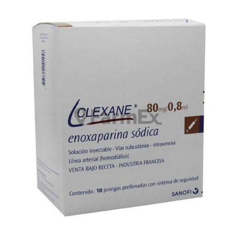 Clexane 80 mg / 0.8 mL x 10 Jeringas prellenadas "Ley Cenabast"