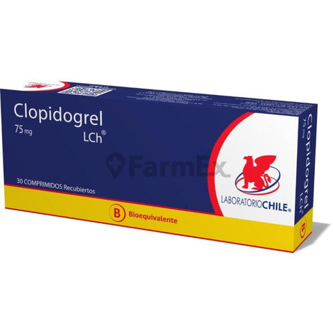 Clopidogrel 75 mg x 30 comprimidos