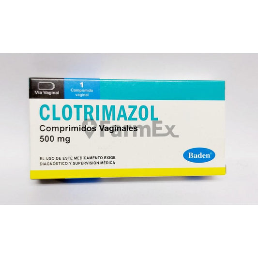 Clotrimazol 500 mg x 1 comprimido vaginal Baden 