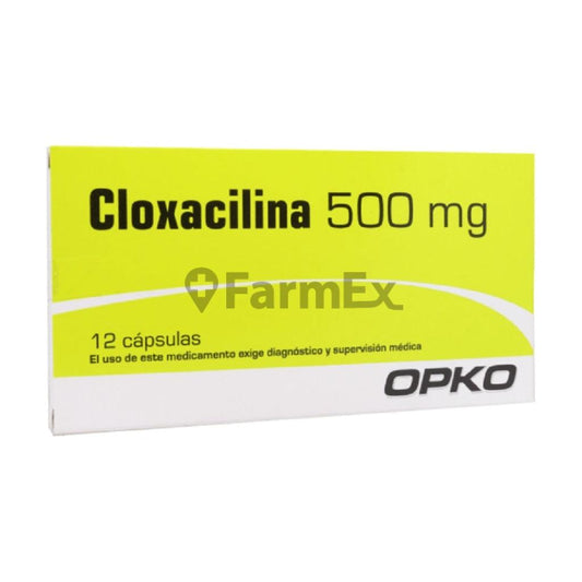 Cloxacilina 500 mg x 12 cápsulas OPKO 