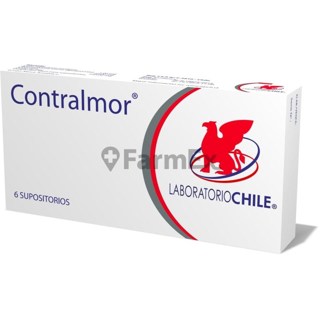 Contralmor 6 Supositorios LAB. CHILE 