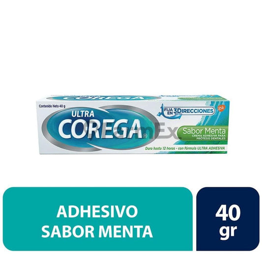 Corega Crema Adhesiva Sabor Menta x 40 g GSK 