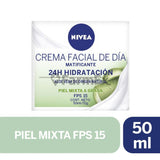 Crema Facial de Dia "Matificante" Piel Mixta a Grasa 24 H Hitratacion x 50 mL