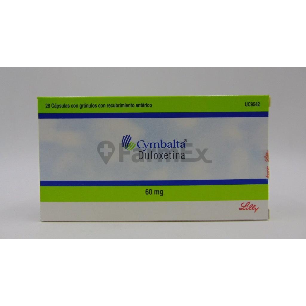 Cymbalta Duloxetina 60 mg x 28 Cápsulas con gránulos con recubrimiento entérico