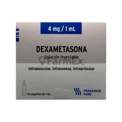 Dexametasona Sol. Iny. 4 mg / 1 ml x 10 ampollas "Ley Cenabast" Fresenius Kabi 