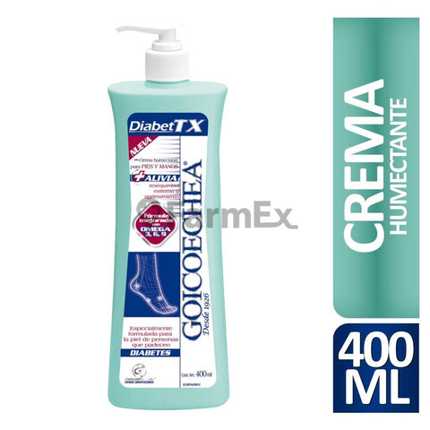 DiabetTX crema humectante pies y manos x 400 mL