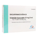 Diclofenaco Sodico 75 mg / 3 mL x 5 ampollas