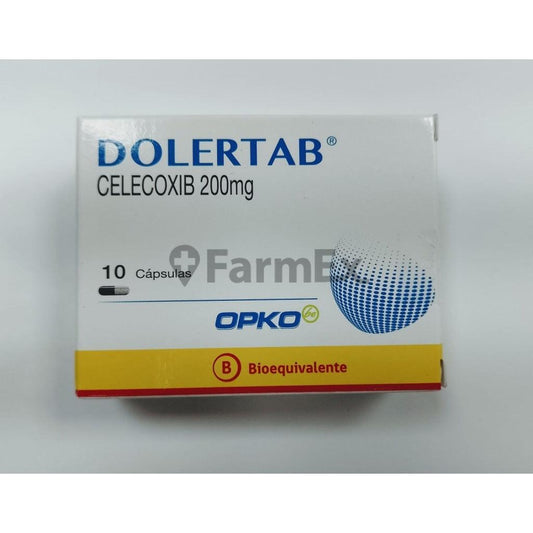 Dolertab 200 mg x 10 cápsulas OPKO 