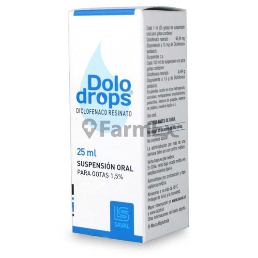 Dolodrops Suspension Oral para Gotas 1,5 % x 25 ml LAB. SAVAL 