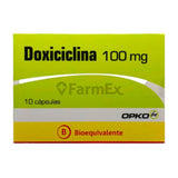 Doxiciclina 100 mg x 10 cápsulas