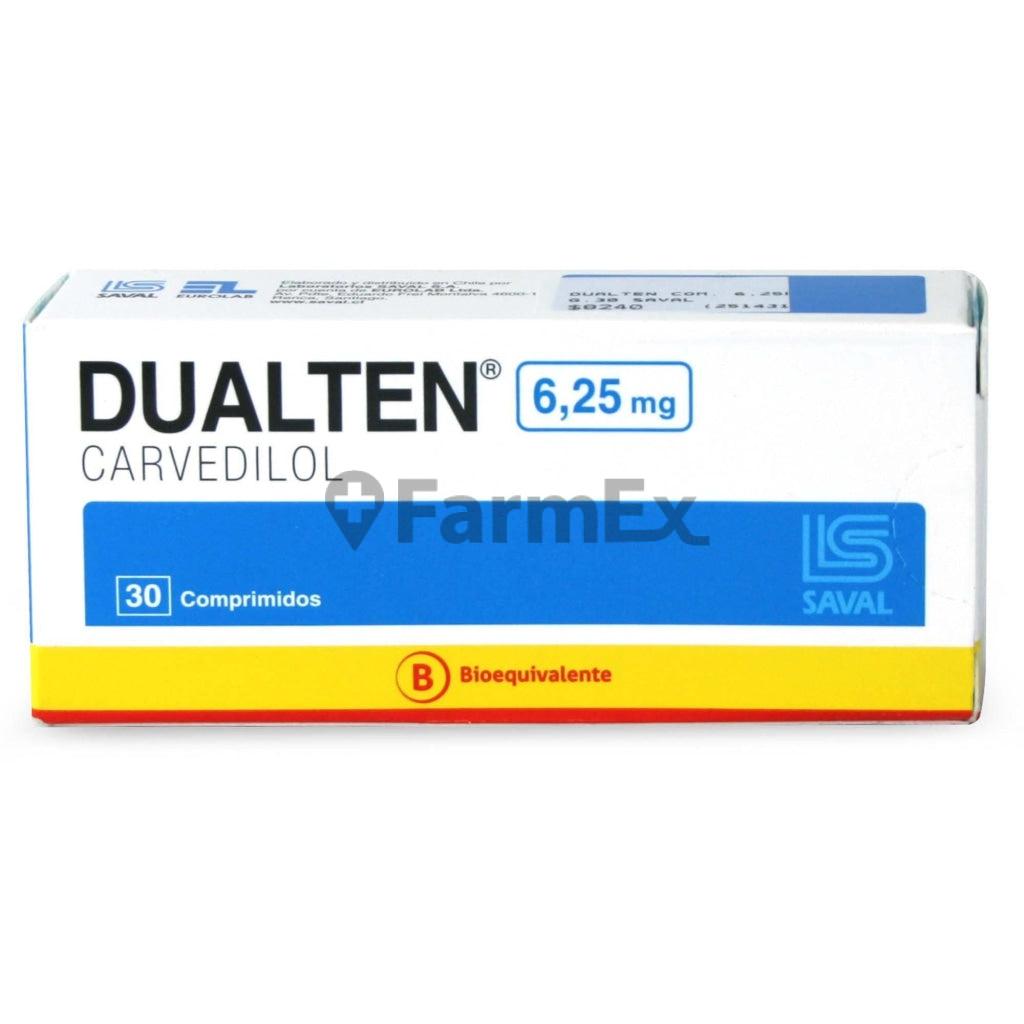 Dualten 6,25 mg x 30 comprimidos