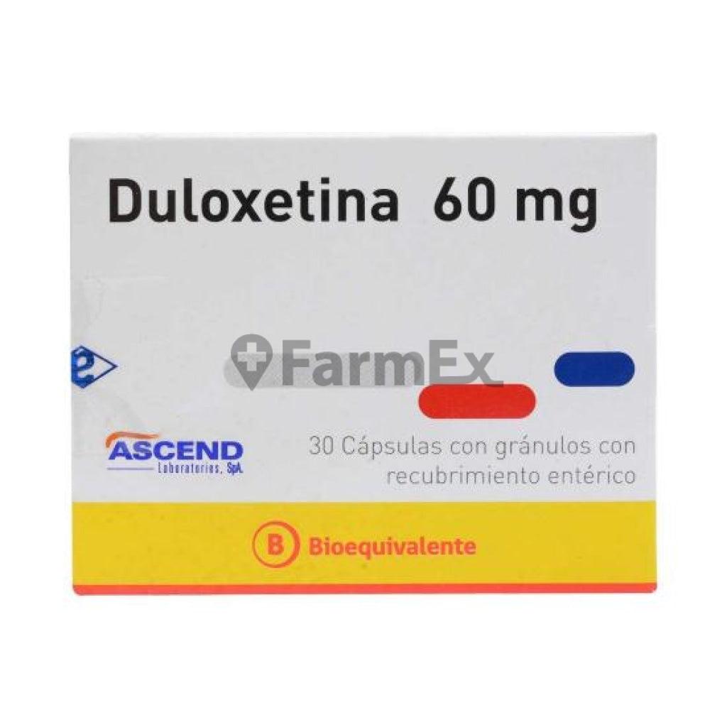 Duloxetina 60 mg x 30 Cápsulas ASCEND 