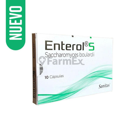 Enterol S 250 mg x 10 capsulas "Ley Cenabast" SANITAS 