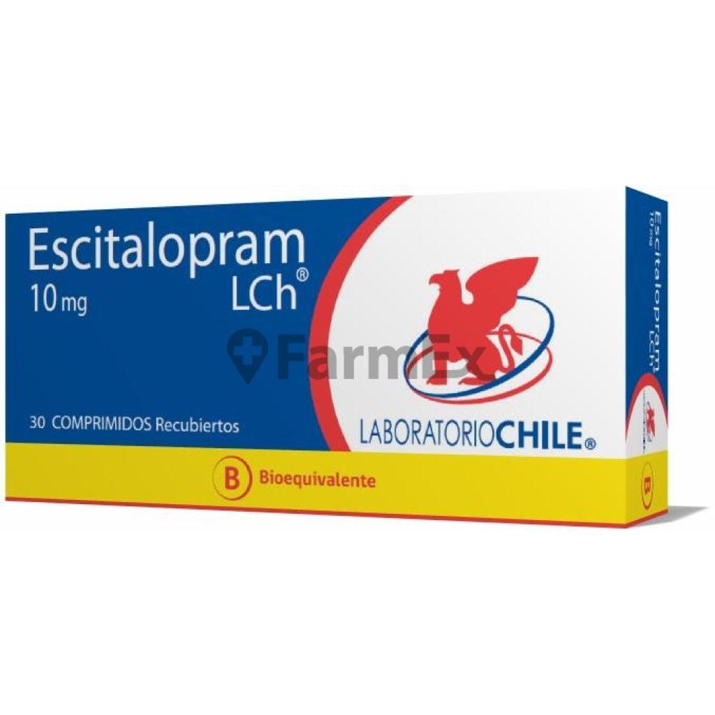 Escitalopram 10 mg. x 30 Comprimidos Recubiertos LABORATORIO CHILE 
