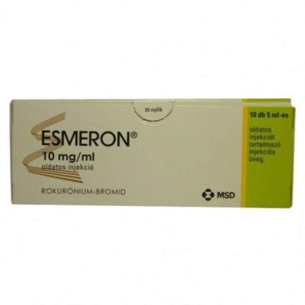 Esmeron 10 mg / ml 10 x 5 ml viales MSD 