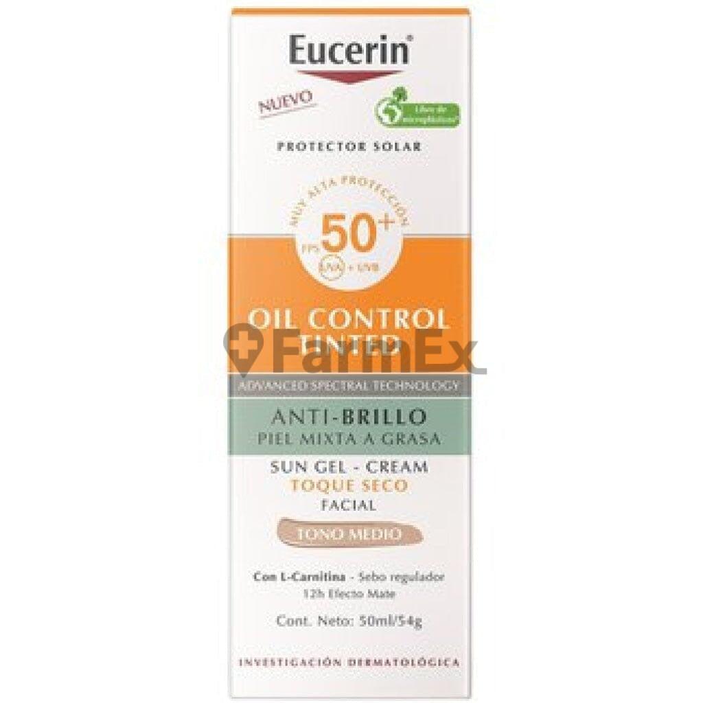 Eucerin protector solar "Oil control tinted" FPS 50+ x 50mL BEIERSDORF 