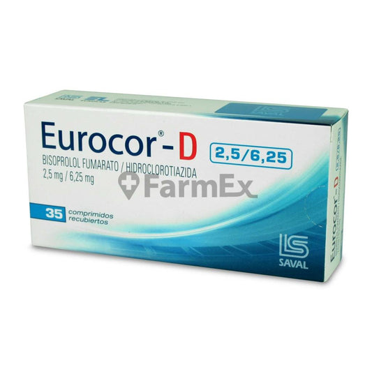 Eurocor-D 2,5 mg / 6,25 mg x 35 comprimidos LAB. SAVAL 