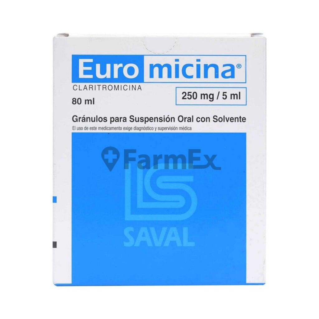 Euromicina Suspension Oral 250 mg / 5 ml x 80 ml LAB. SAVAL 
