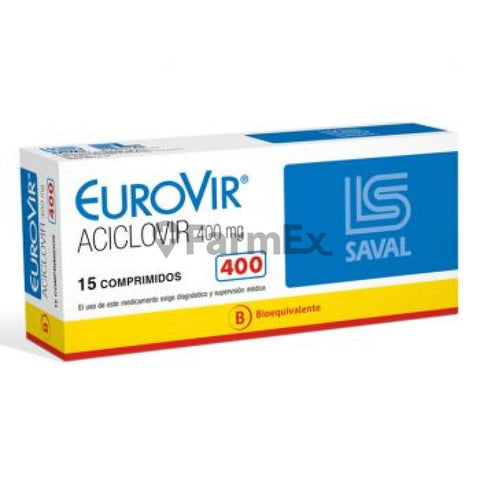 Eurovir 400 mg x 15 comprimidos