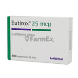 Eutirox 25 mcg x 100 comprimidos "Ley Cenabast"