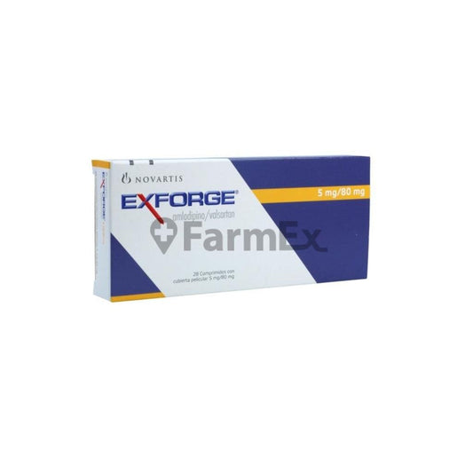 Exforge 5/80 mg x 28 comprimidos NOVARTIS 