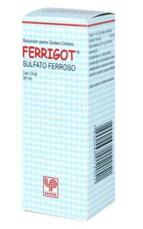 Ferrigot "Sulfato Ferroso" Gotas x 30 ml "Ley Cenabast"