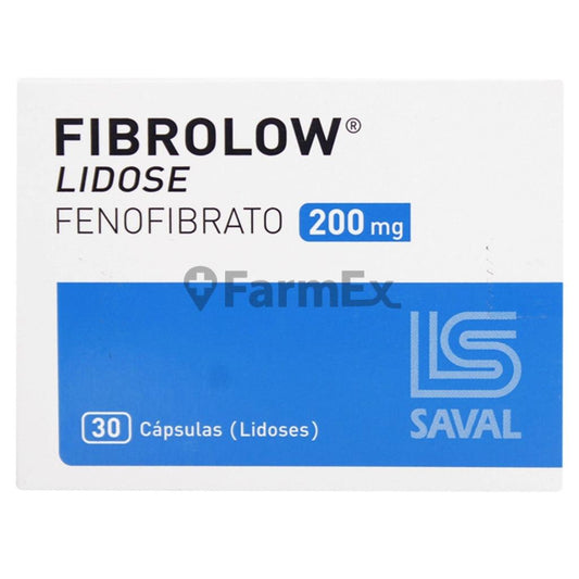 Fibrolow Lidose 200 mg x 30 capsulas LAB. SAVAL 