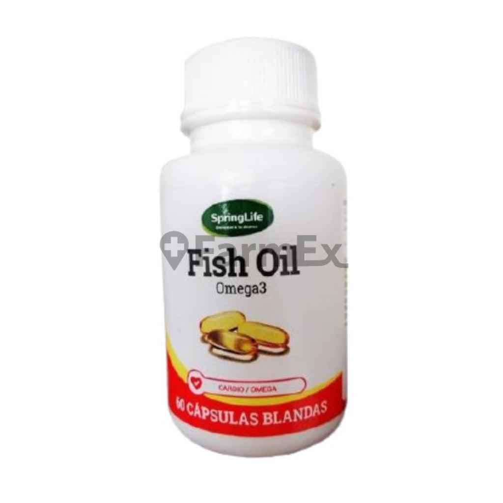Fish Oil Omega 3 x 60 Cápsulas Blandas SPRINGLIFE 