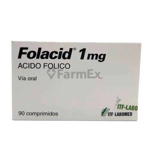 Folacid 1 mg  x 90 comprimidos "Ley Cenabast"