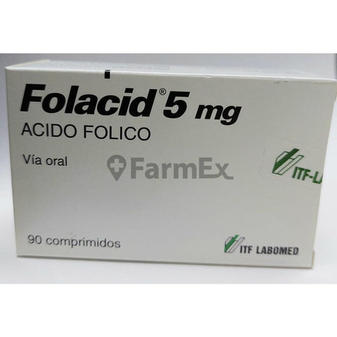 Folacid 5 mg x 90 comprimidos "Ley Cenabast"