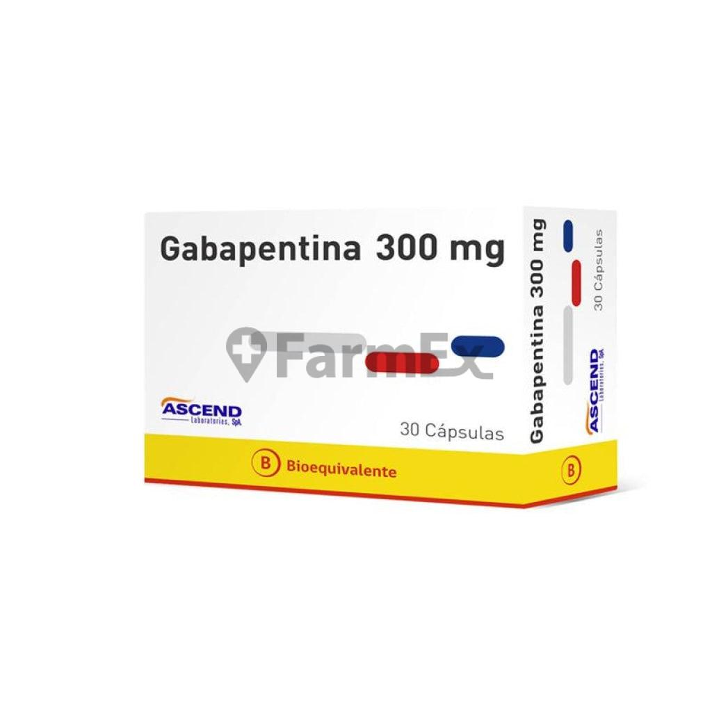 Gabapentina 300 mg x 30 capsulas "Ley Cenabast" ASCEND 