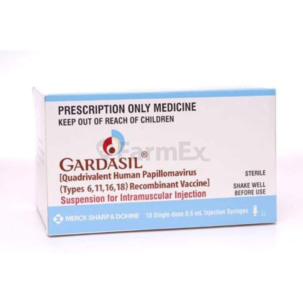 Gardasil 0.5 ml x 10 jeringa MSD 