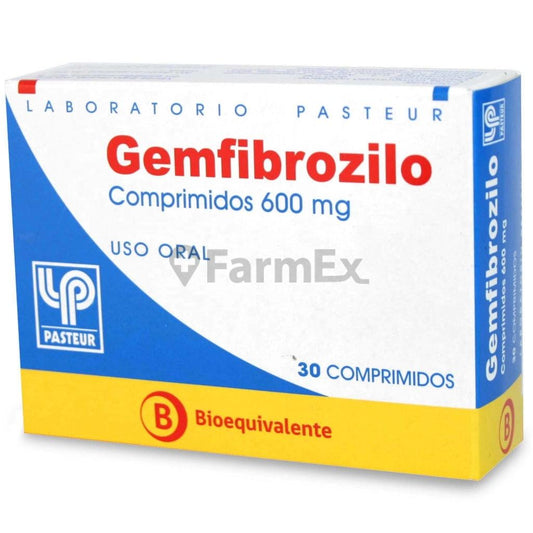Gemfibrozilo 600 mg. x 30 Comprimidos Pasteur 